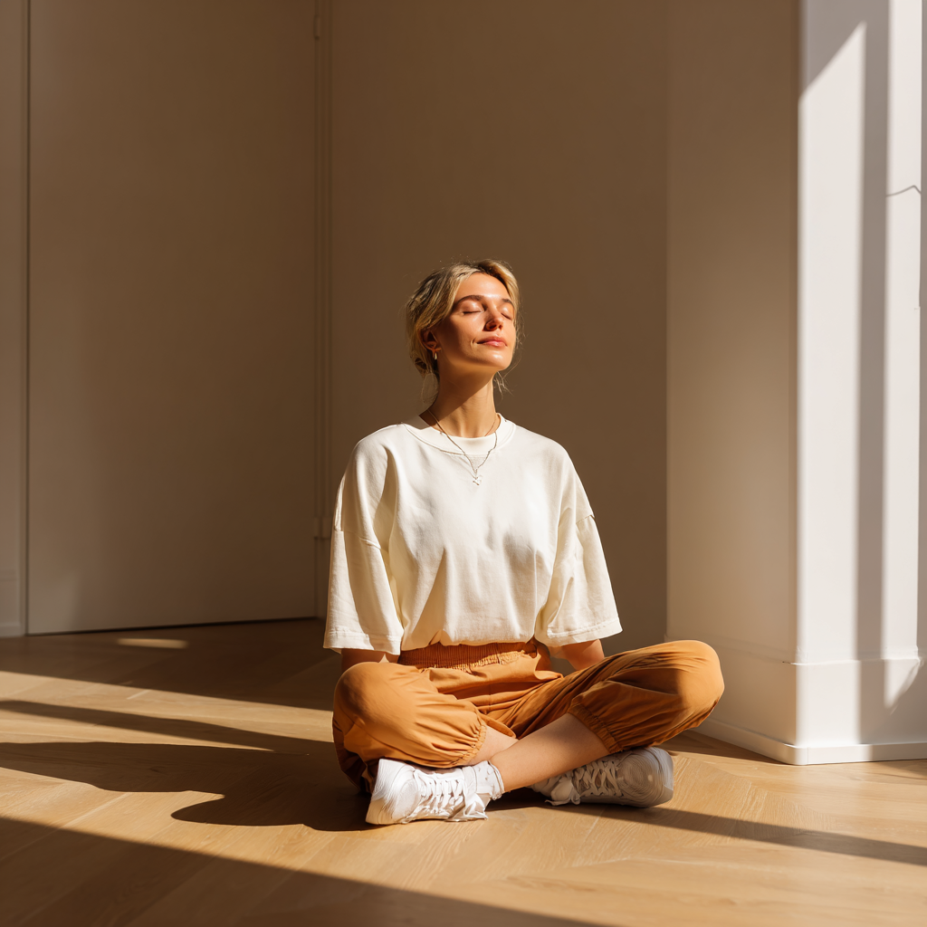 Jóga inštruktor v pokojnom prostredí